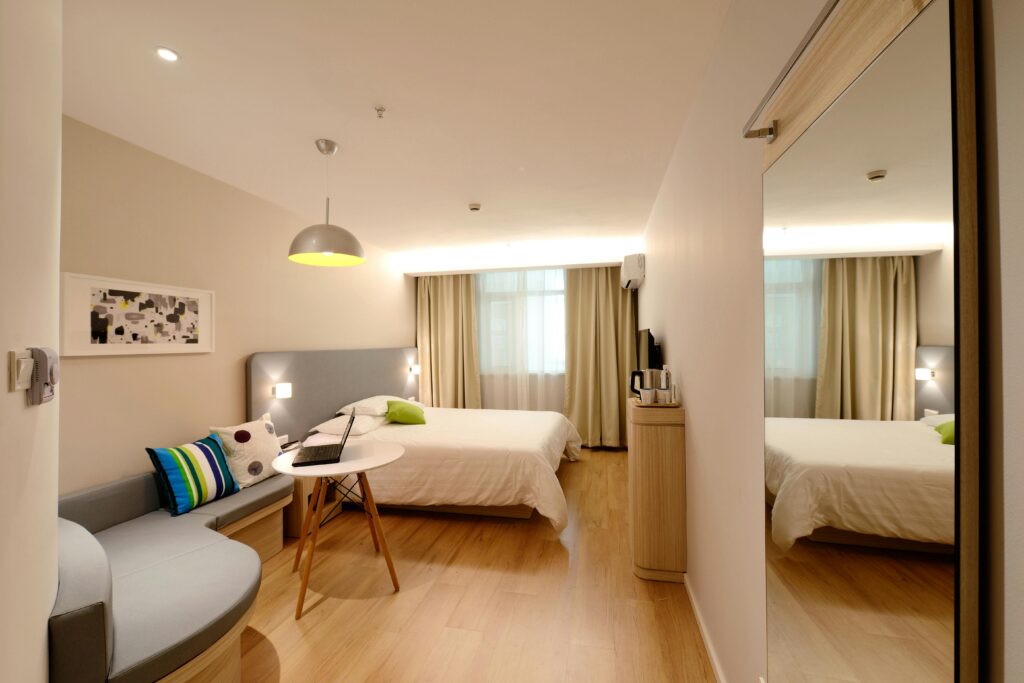 Statement furniture in a well-furnished short-term renta