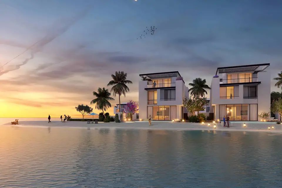 Elegant villa in Sharjah with serene natural surroundings, ideal for peaceful holiday stays near mangroves and coastal landscapes.