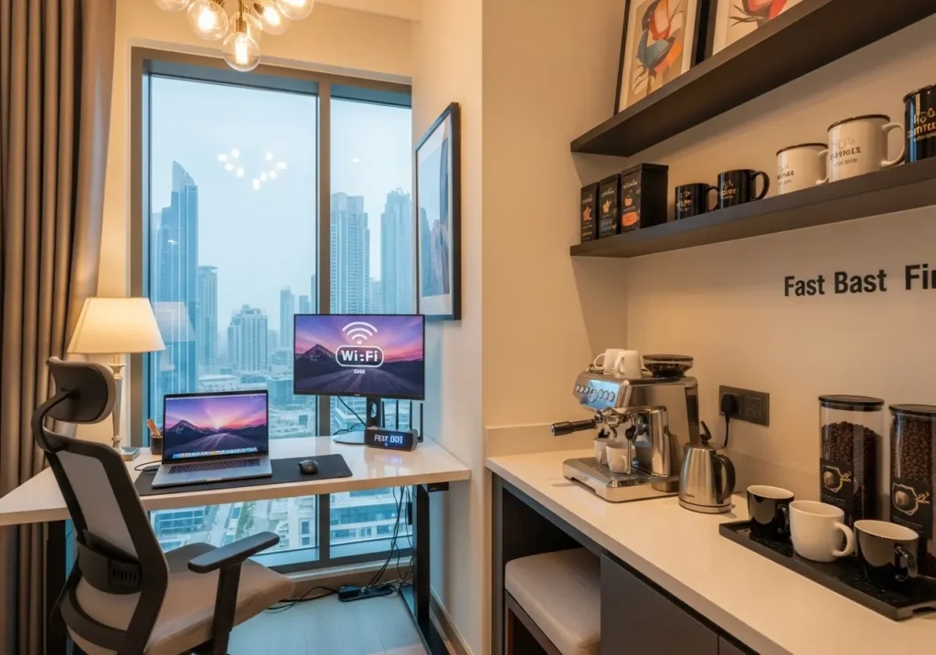 holiday home with workspace and business amenities