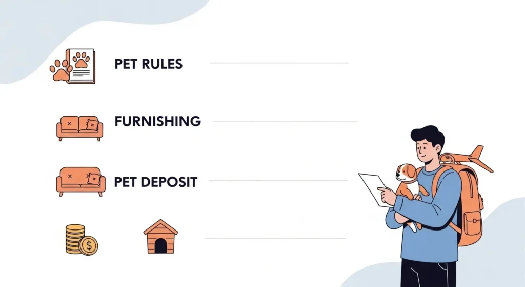 “Checklist of important things to check before booking a pet-friendly holiday home in Abu Dhabi.