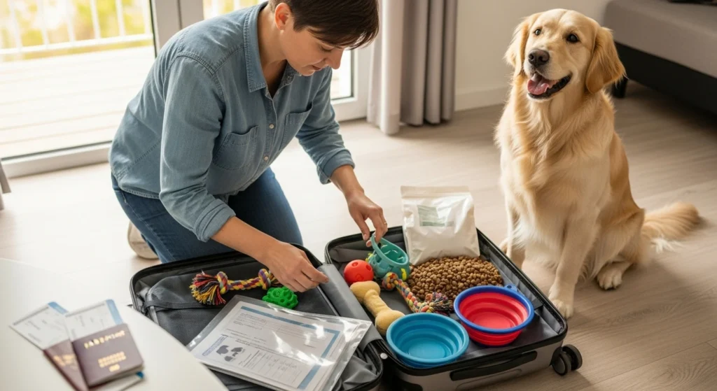 Travel tips for visiting Abu Dhabi with pets including documents, essentials, and walking areas.