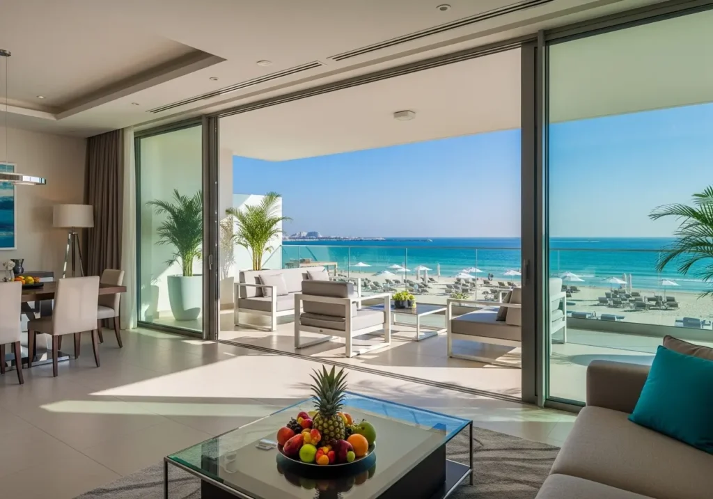 Holiday home with Palm Jumeirah beach view